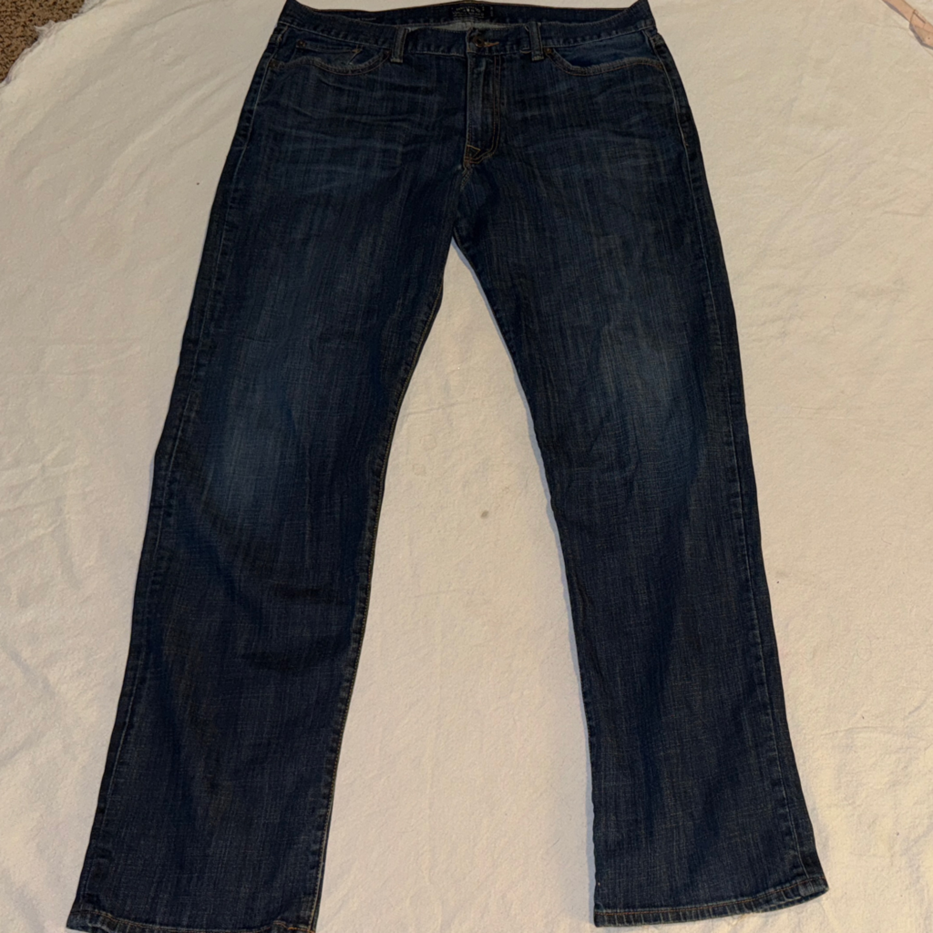 Lucky Brand Mens Relaxed Fit Jeans In Deep Indigo